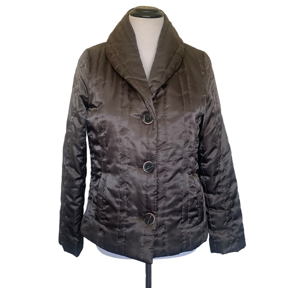Chico quilted metallic green-bronze jacket
